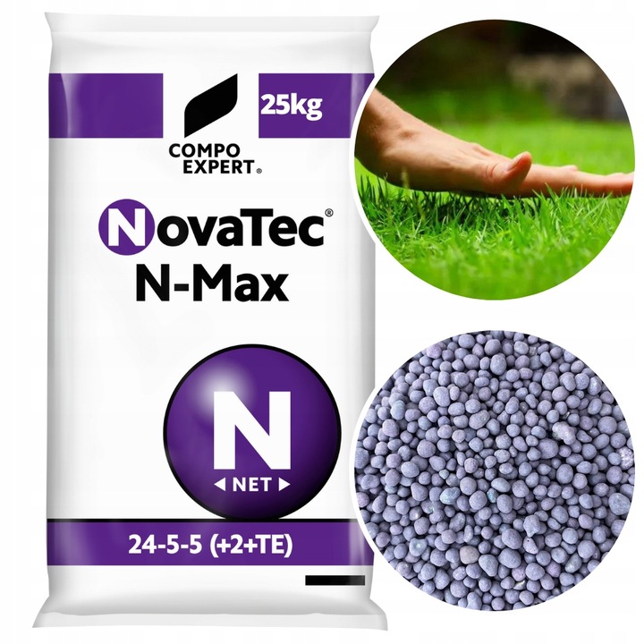 Nawóz Compo Novatec N-max 25KG Npk 24-5-5 Szybki Wzrost Trawy Regeneracja