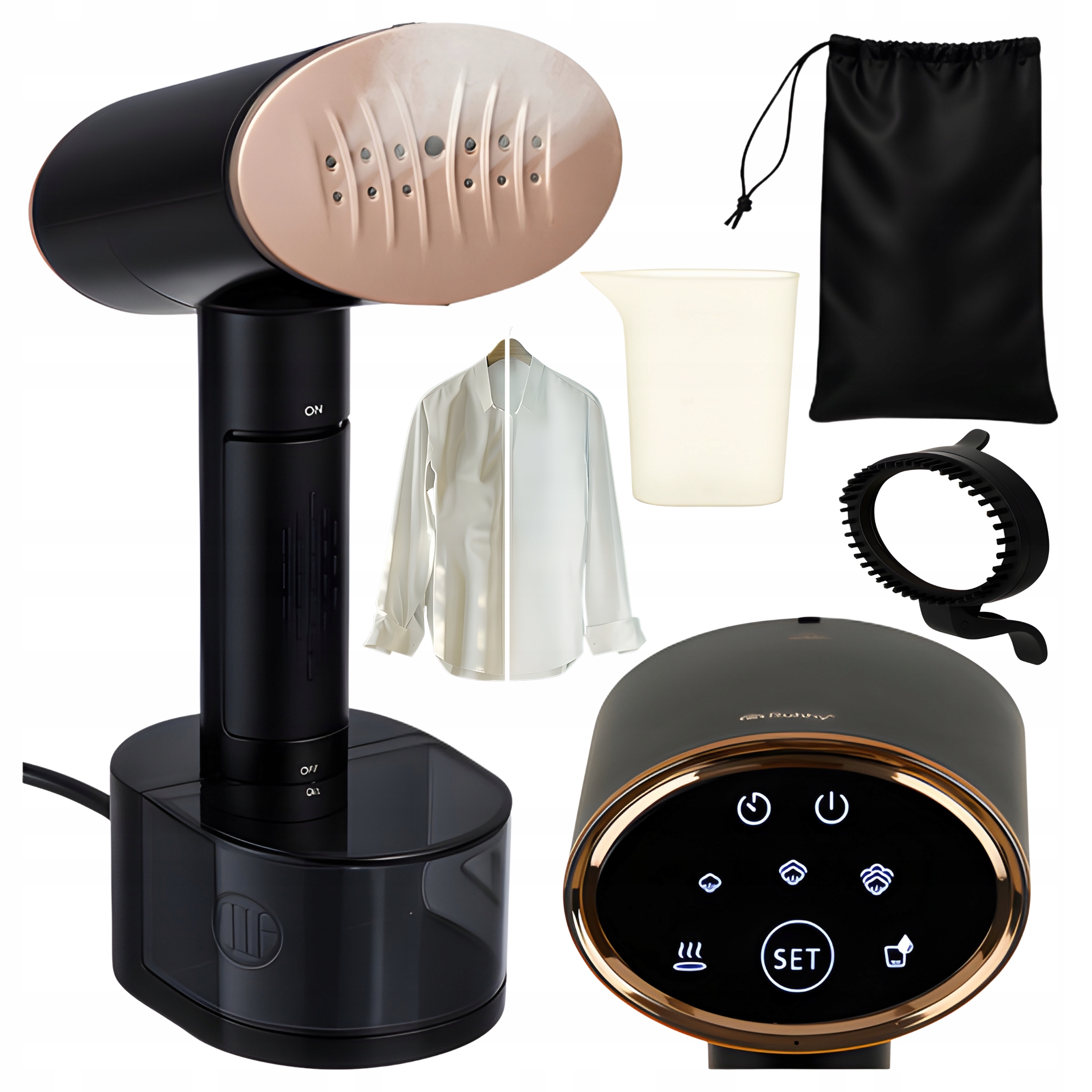 Parní žehlička na oblečení 2000 W Dotykový displej 3 úrovně Pára Příslušenství