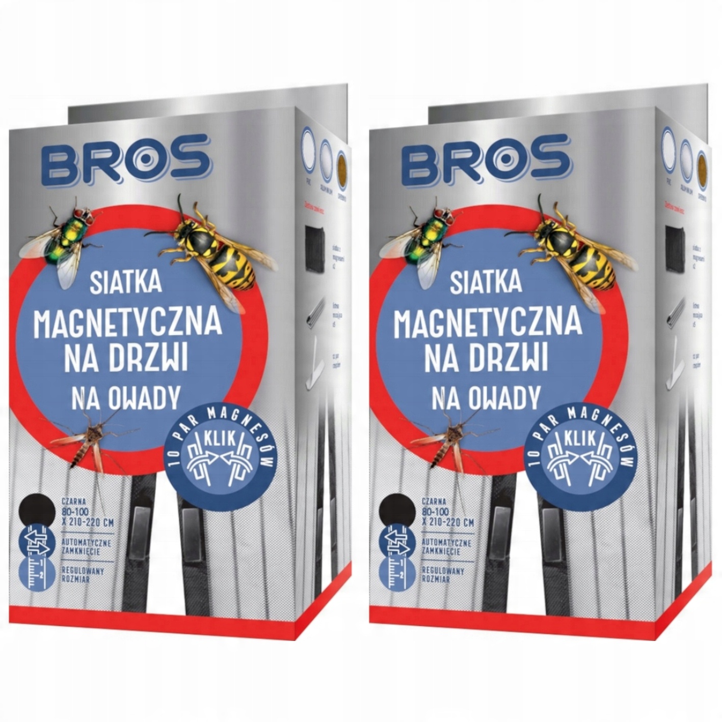 

Moskitiera magnetyczna na drzwi Bros 1x2,2m czarna
