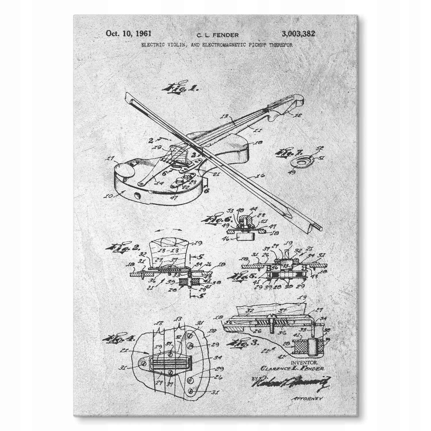 Kovový plakát Electric violin Stone Szyld Plech 30 x 42 cm Dárek