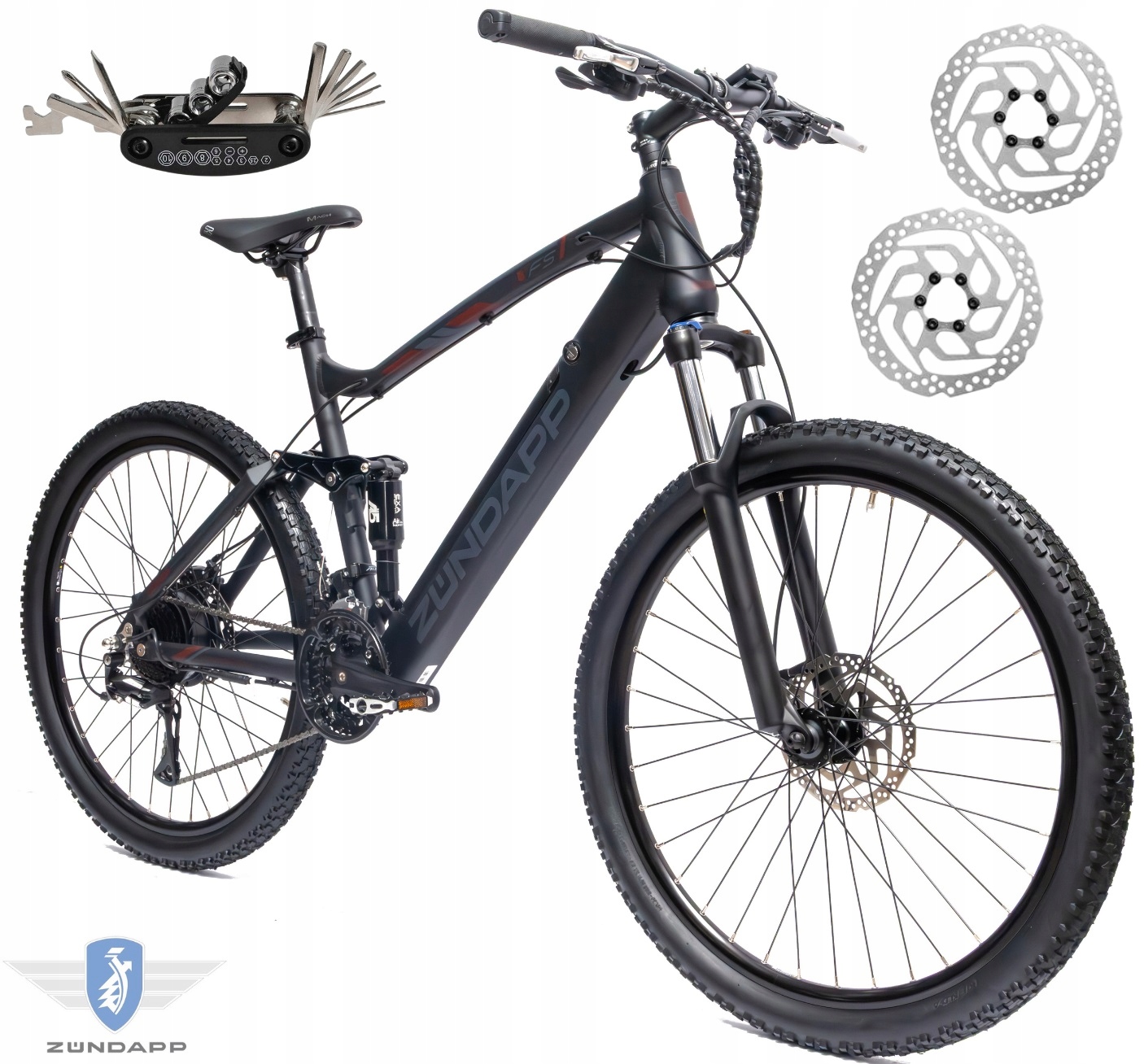 Rower Elektryczny Męski Górski 27,5" Shimano Tarcze Aluminium Mtb 250 W LCD