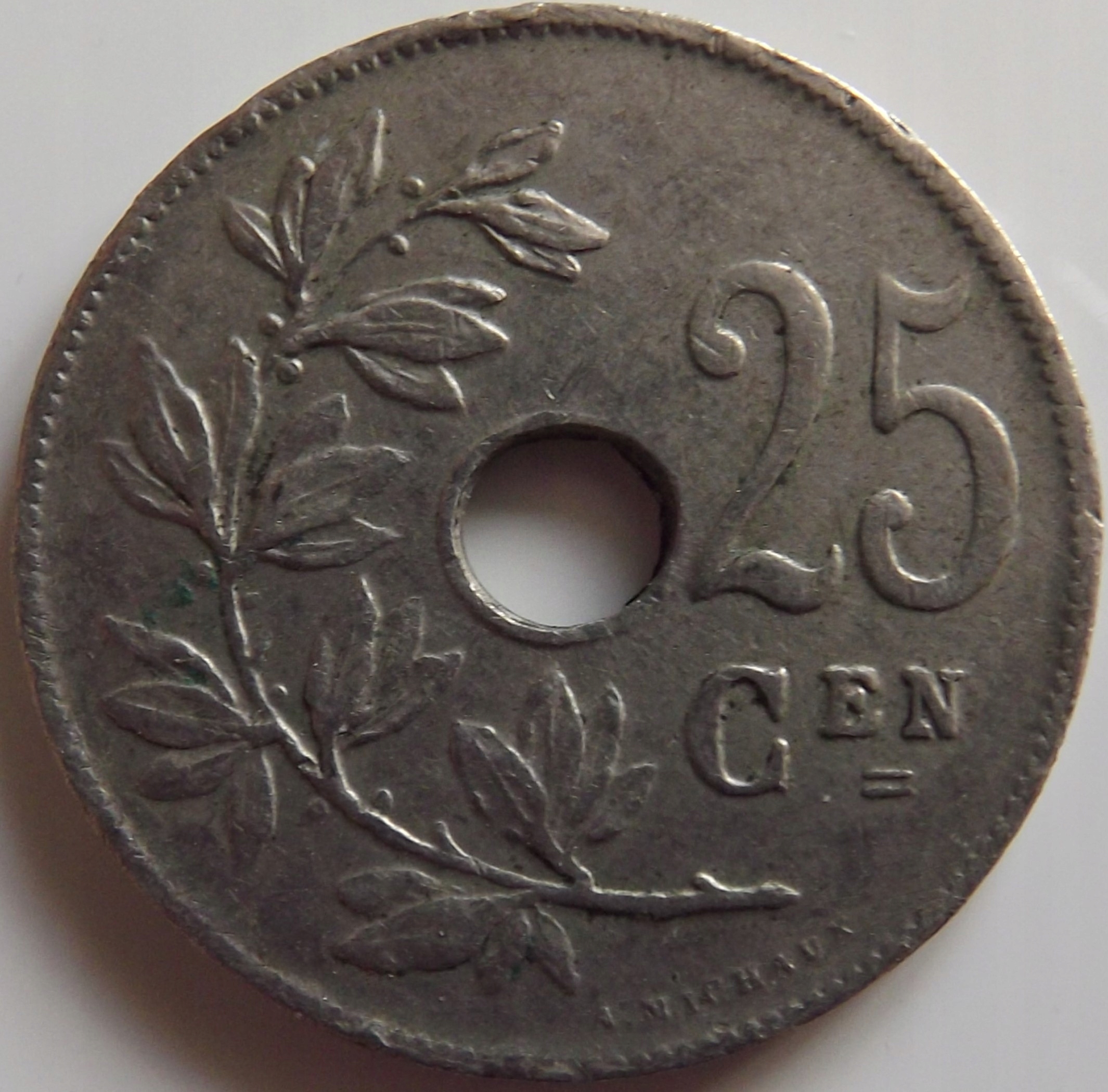 Belgia 25 centymów 1922 Albert I st. 3+