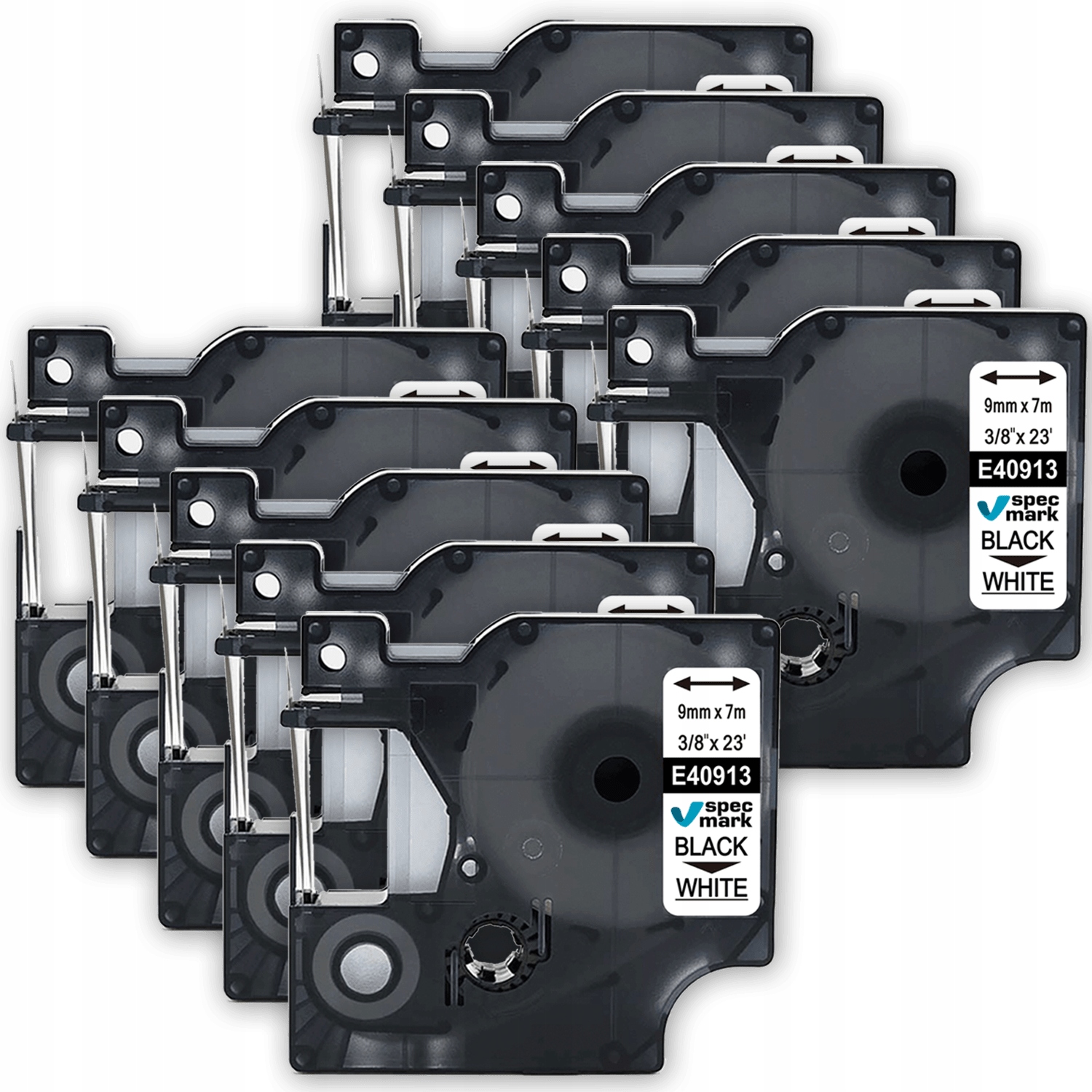 

Taśma do Dymo D1 40913 9mm 7m biała zestaw 10 szt