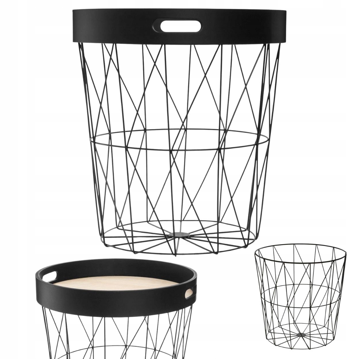 Moderní Konferenční Stolek, pomocník, koš do obývacího pokoje 35x38 cm kulatý, ozdobný