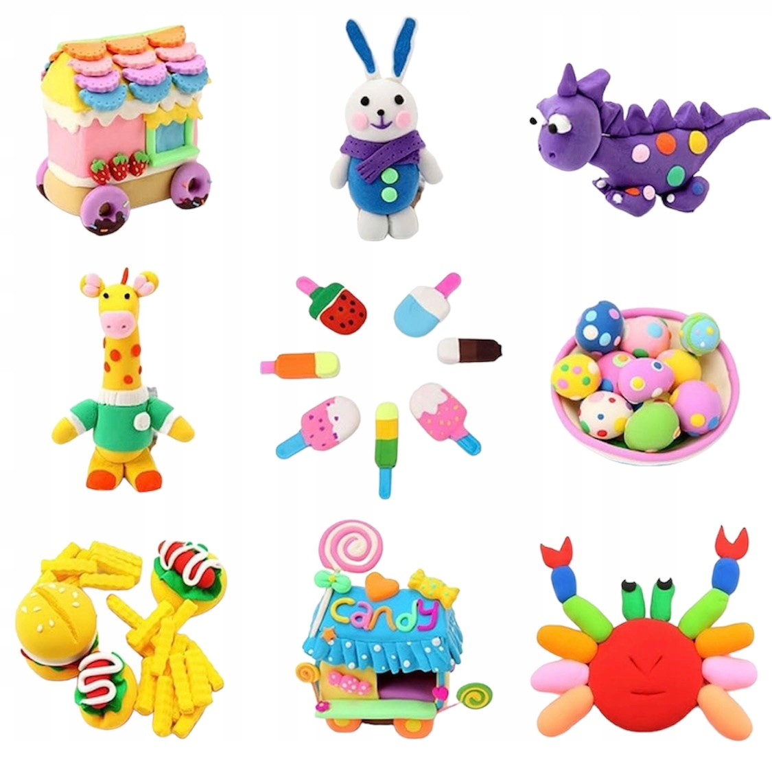 PIANKOLINA SENSORYCZNA PLASTELINA MODELINA GLINA 12 SZT PIANKOWA Stan opakowania oryginalne