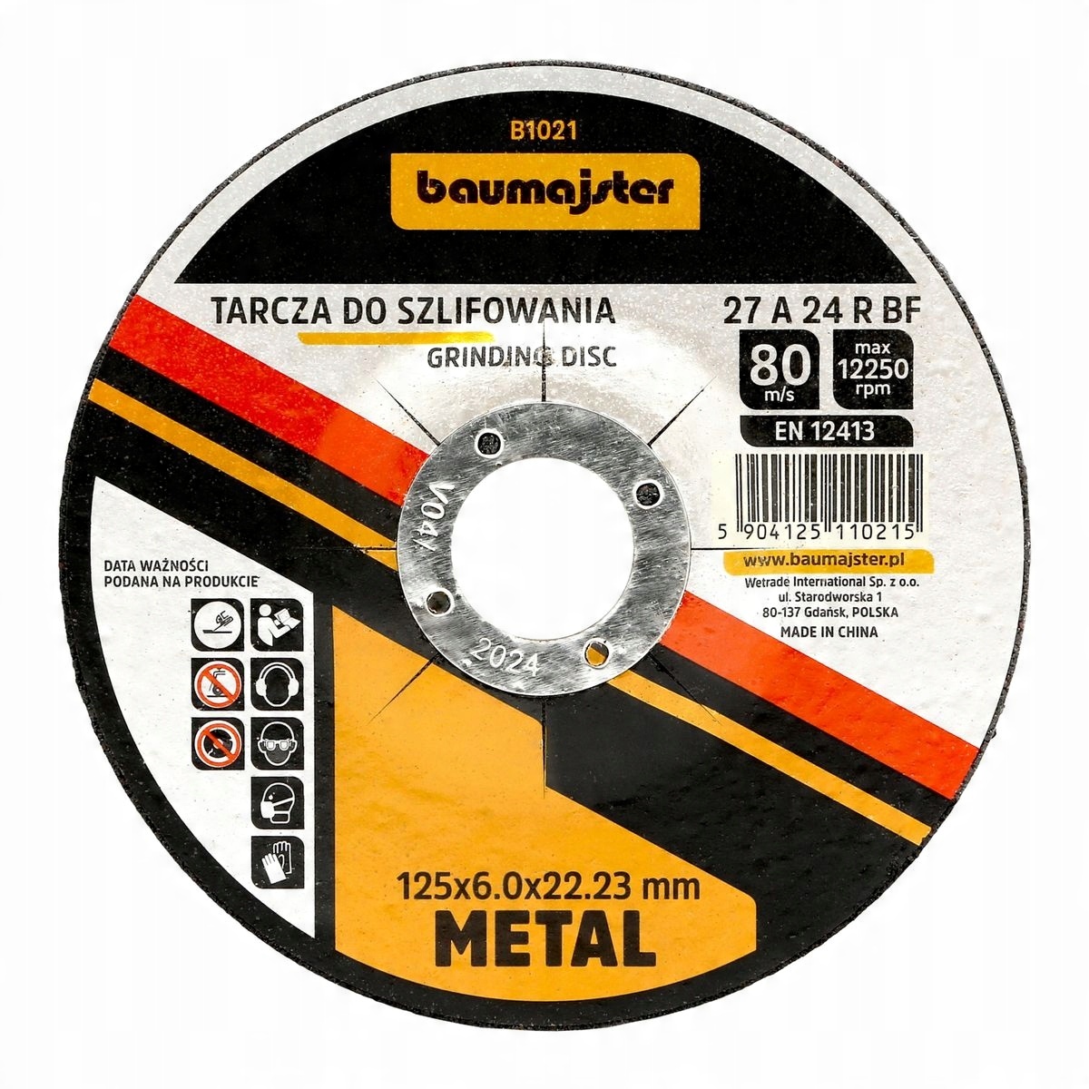 

Tarcza Do Szlifowania Metalu 125 x 6,0 x 22,23 mm