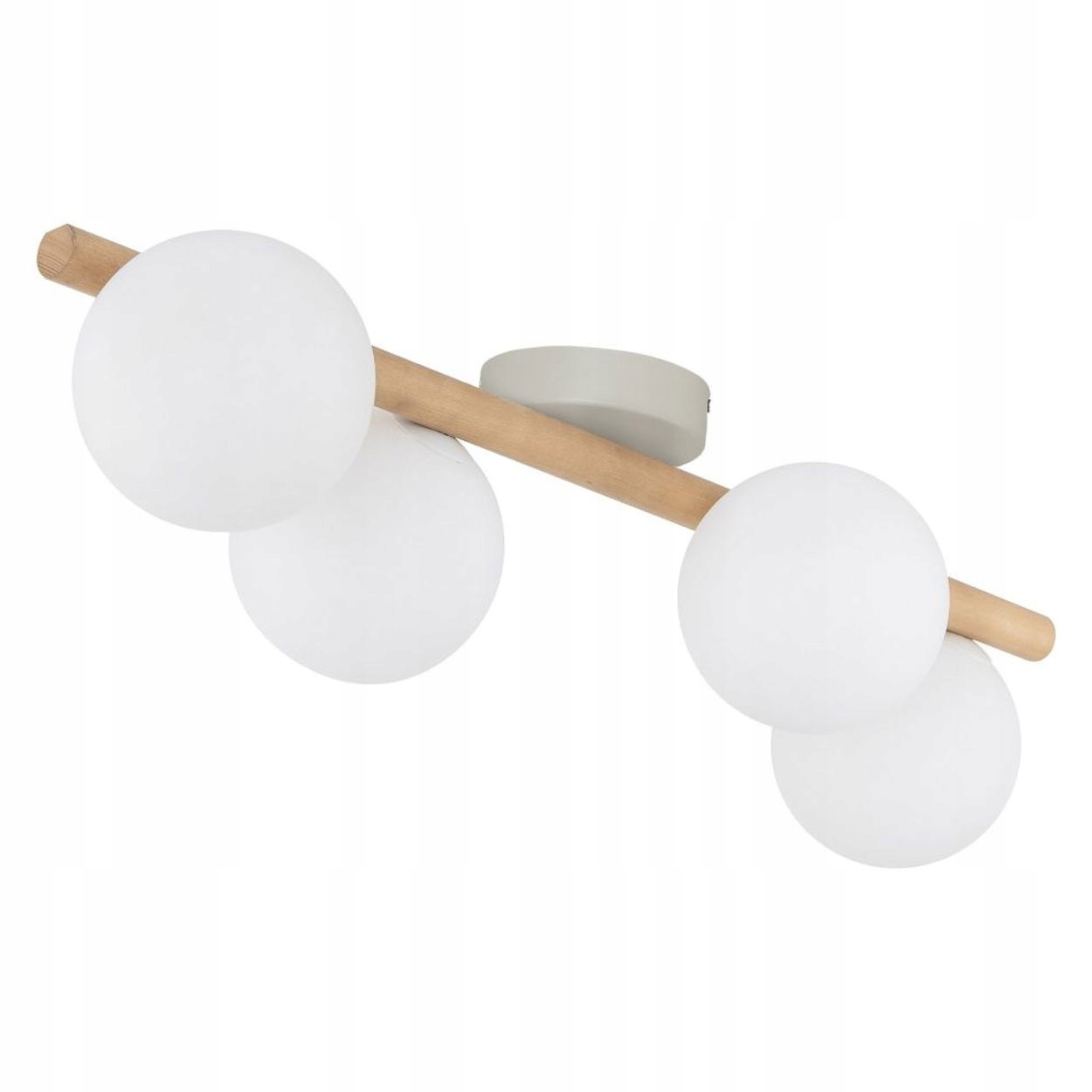 Stropná lampa Estera Wood biela borovica 4xG9 Stropná Lampa Moderná Guľa