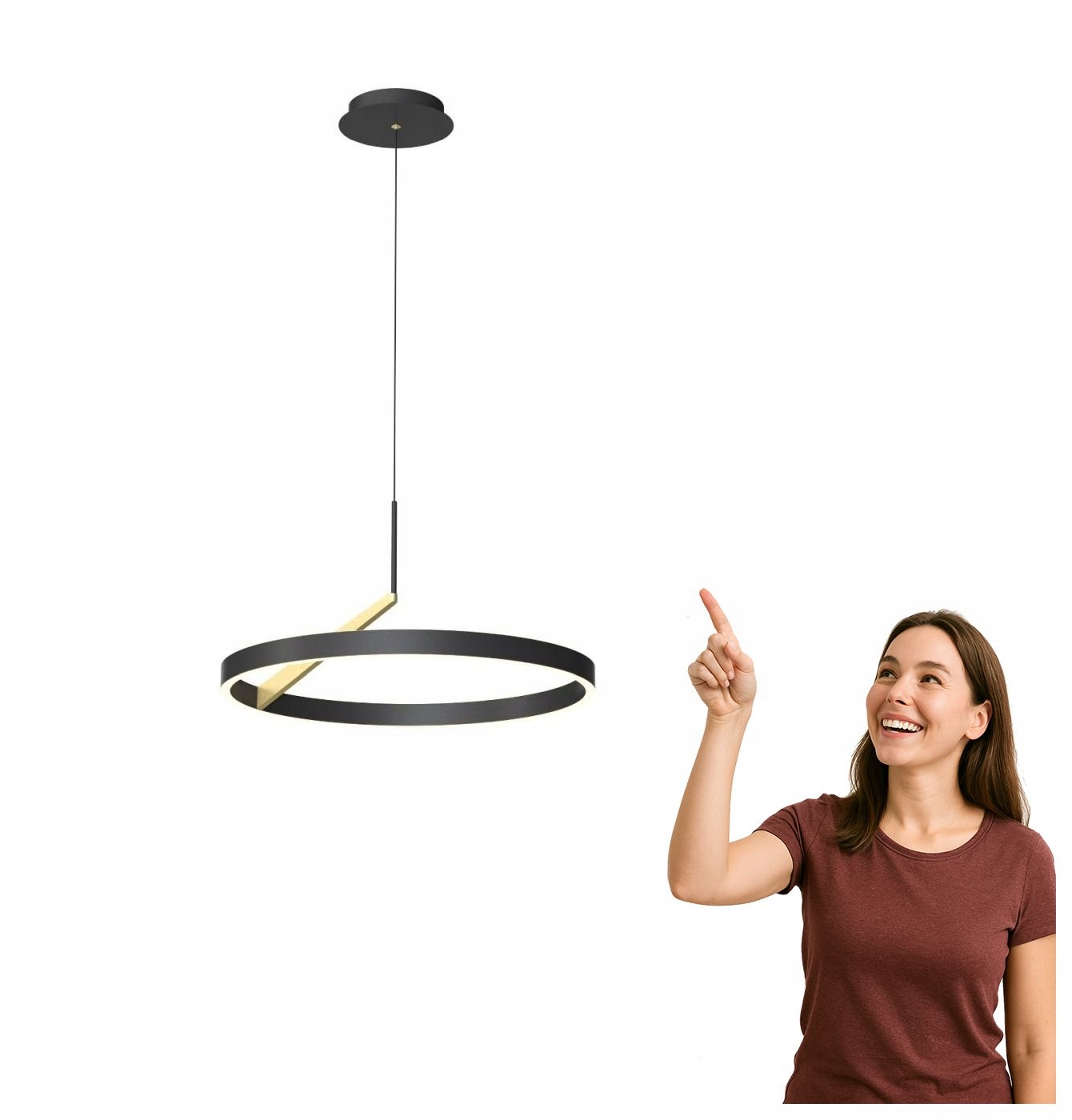 Závěsná Led lampa 37W Malu MD3689-1M-3BGT Zuma Line