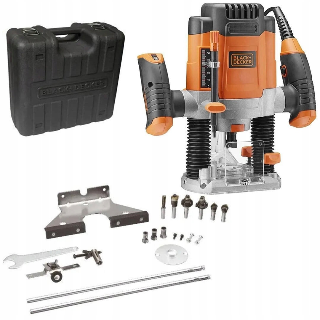 Black+decker Horní Frézka 1200W 6 Fréz KW1200EKA
