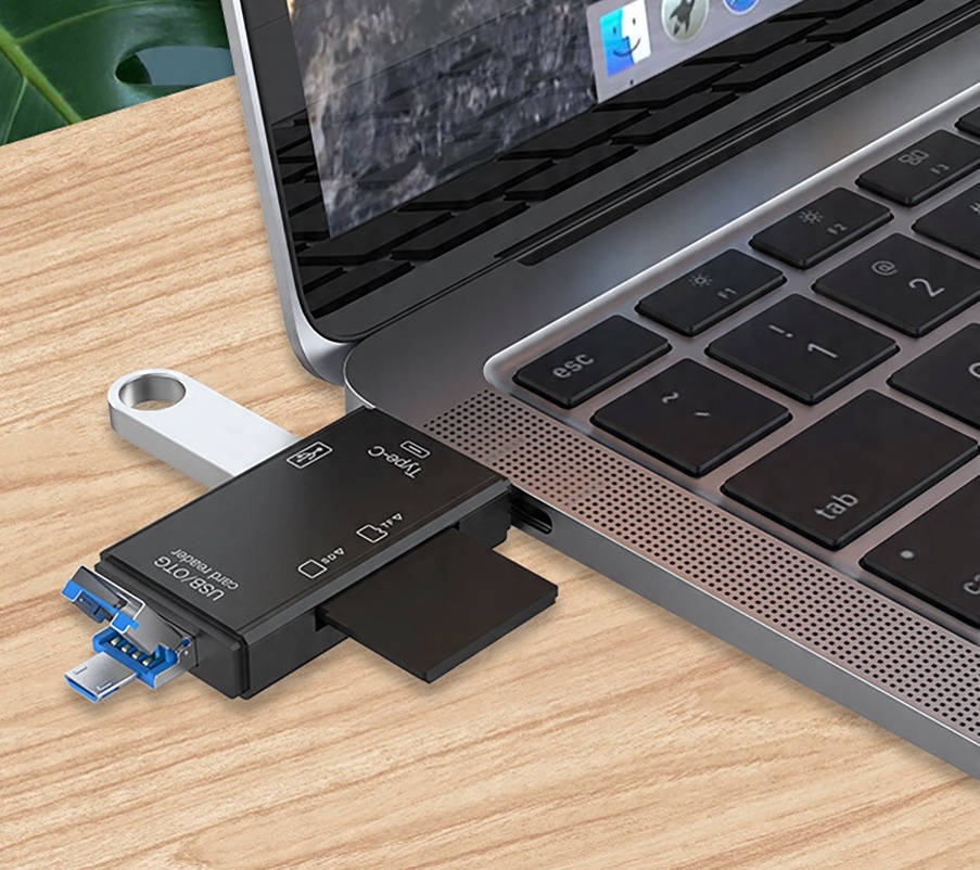 5IN1 SD TF кард-ридер USB USB-C MICRO USB адаптер поддерживаемые карты памяти Micro Secure Digital (micro SD) Mini Secure Digital (mini SD) Secure Digital (SD) другое