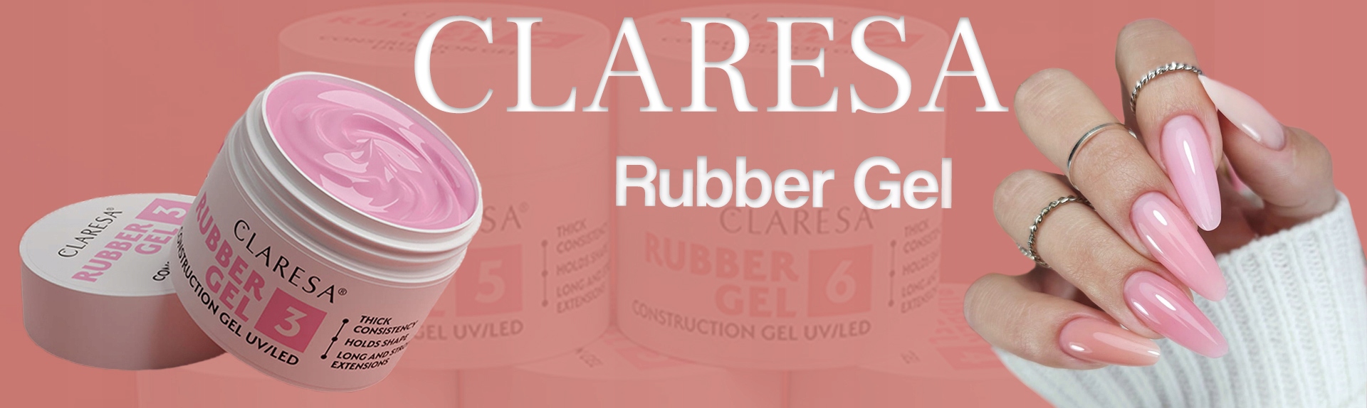 Claresa Żel Budujący Do Paznokci Rubber Gel 45g 05 Różowy Kod producenta 5903819823707