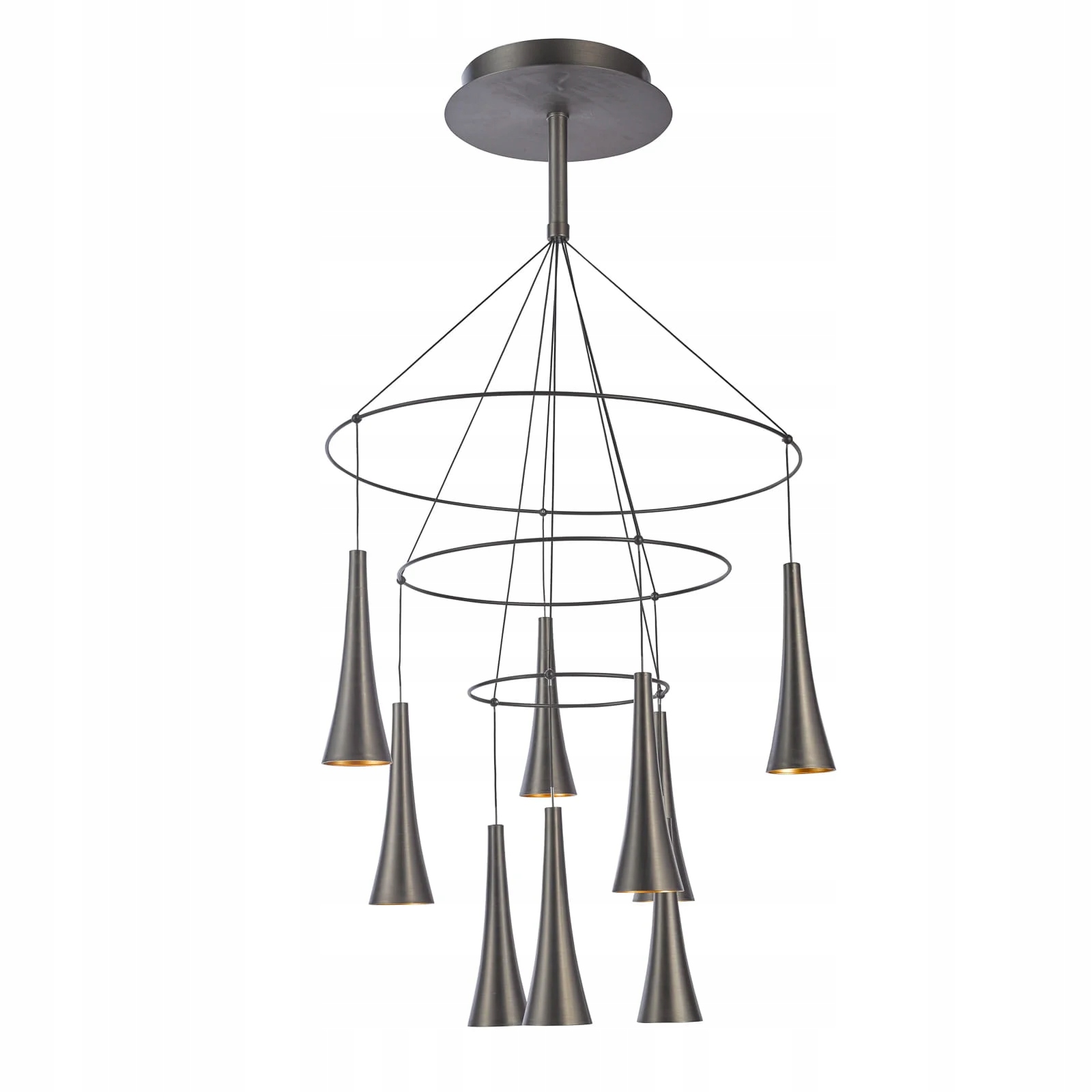 Závěsná lampa Italux Luca Led moderní hnědá