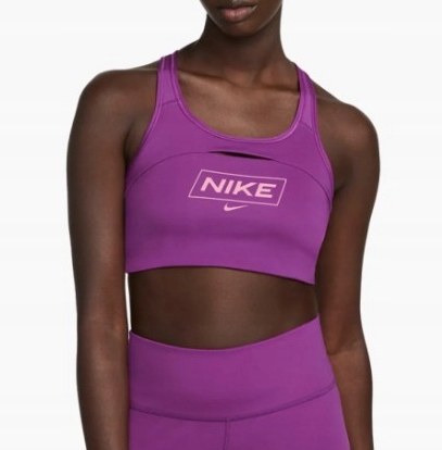 Biustonosz sportowy fioletowy Top Nike Pro Dri-FIT Swoosh DQ5252-503 r. L