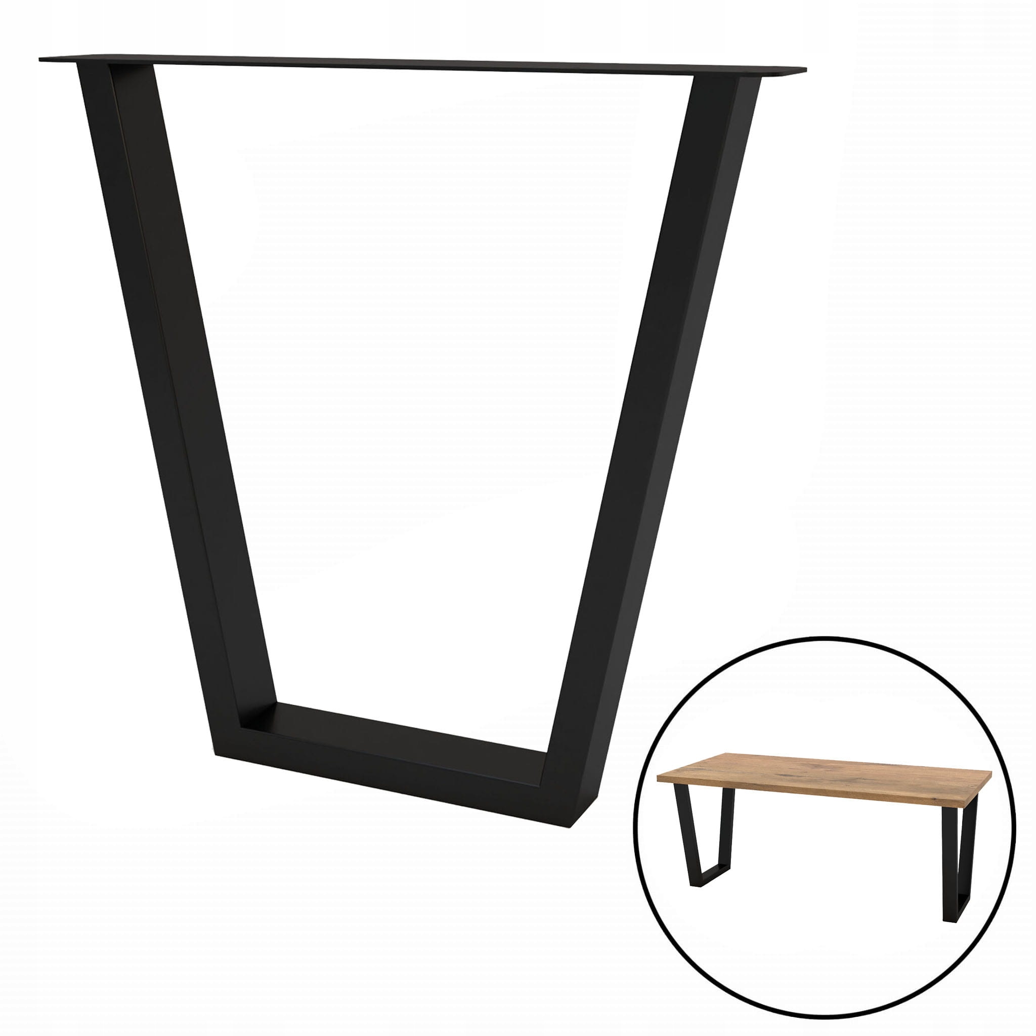 Nohy stolu kovové psací stoly loft industrial N03 černá matná 80x73 cm 1 Ks