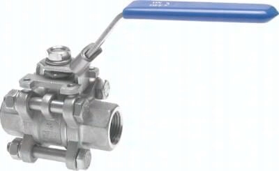 Kulový kohout z nerezové oceli s 3-dílným závitem G 3/8" PN63