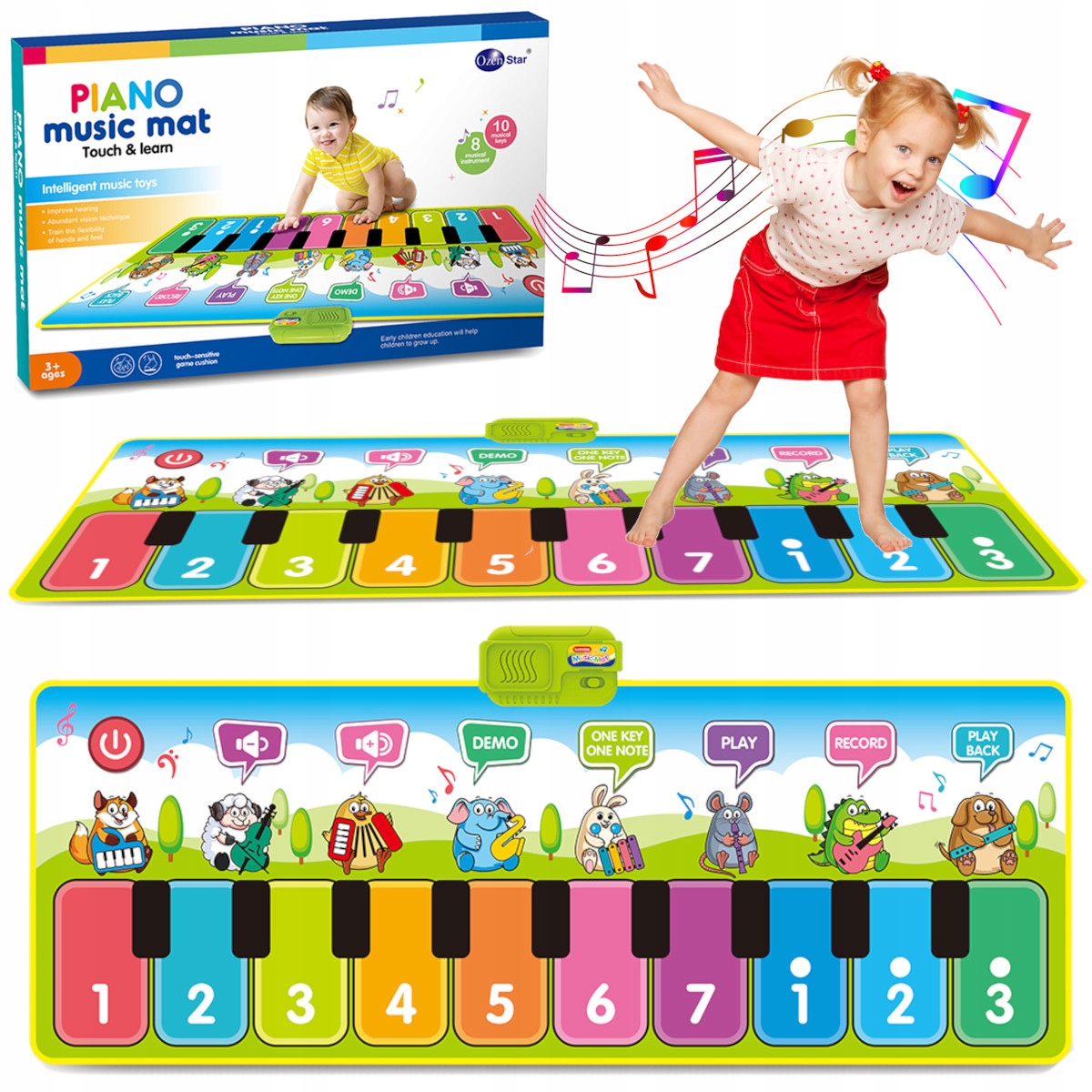 

Mata Muzyczna 130X48 cm Tańczenia Pianinko Nagrywa