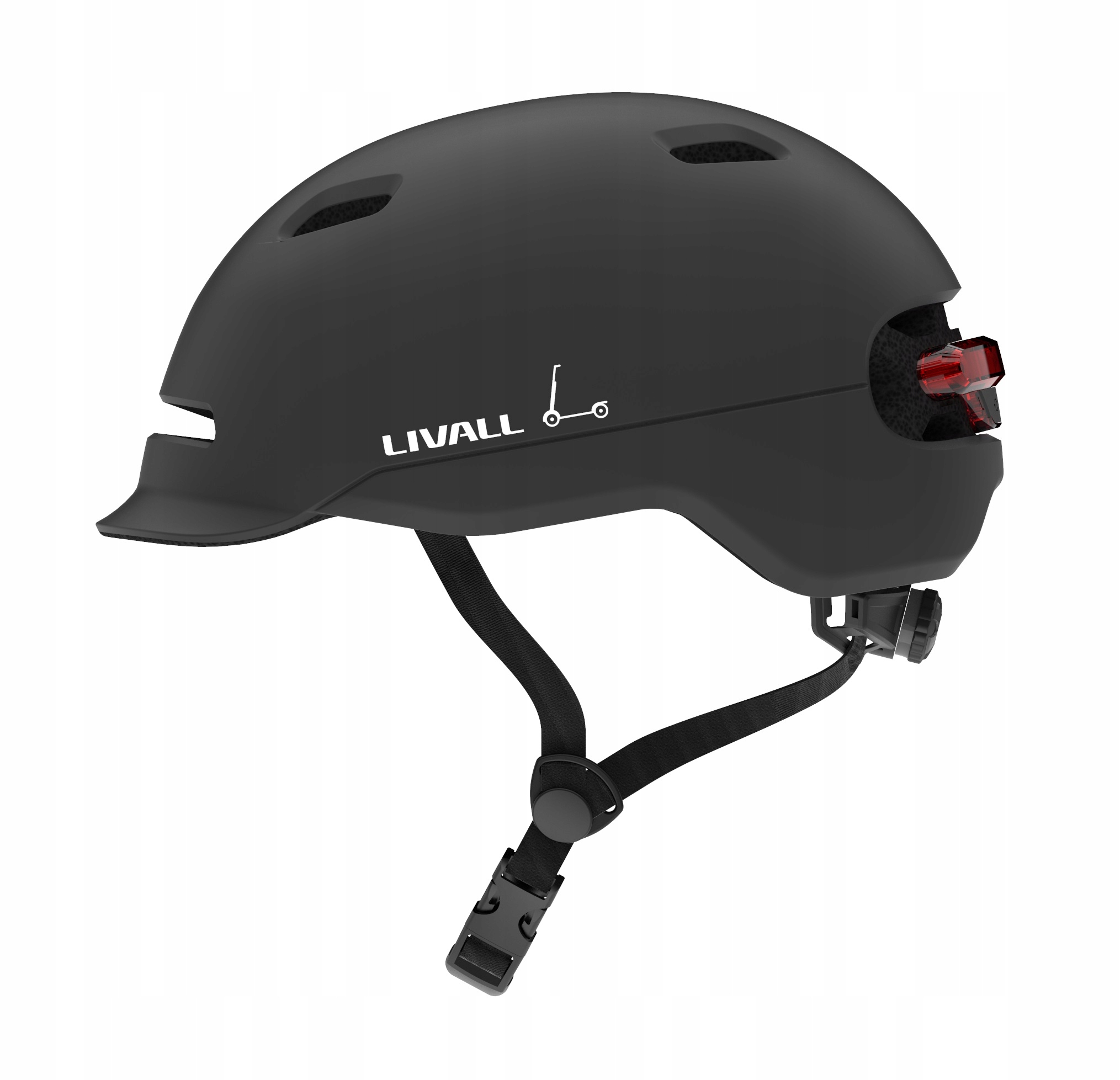 Smart Miejski Kask Rowerowy Led/sos L Livall C20 Czarny