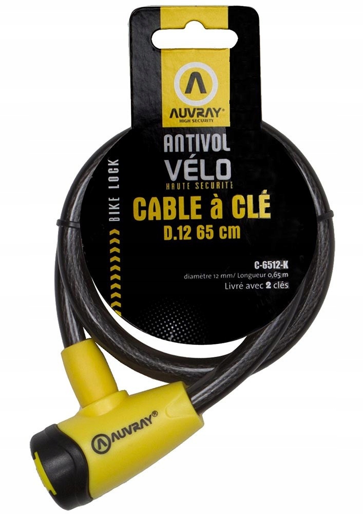 Auvray stalowa linka z zamkiem długość 65cm, średnica 12mm