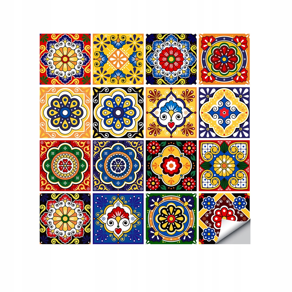 

Naklejki na Ścianę Kafelki Płytki 20x20cm 16 Szt