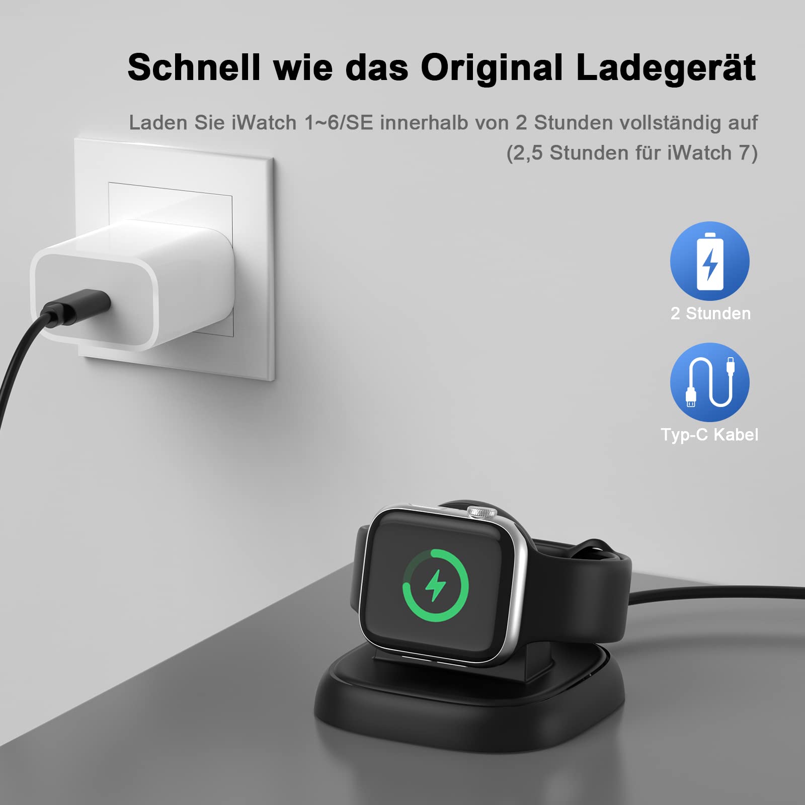 LVFAN Ładowarka Do Apple Watch Magnetyczna Stacja Ładowania USB-C — miniatura 5