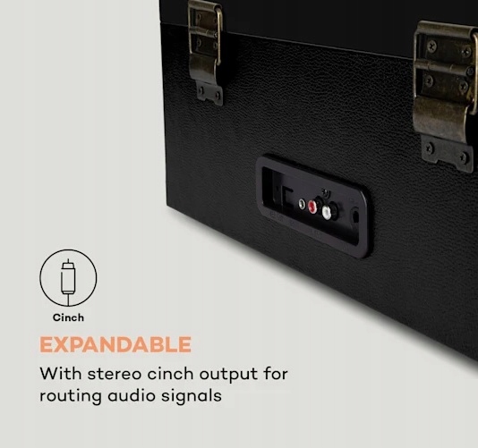 Gramofon Auna Sarah Ann DAB czarny Napęd paskowy