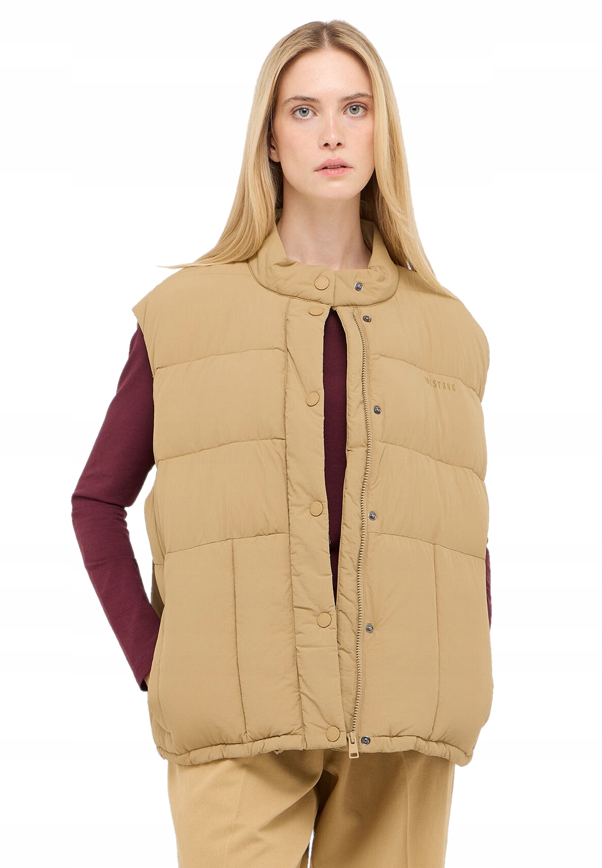 Mustang Dámská Péřová Prošívaná Vesta Vesta Oversize Xs