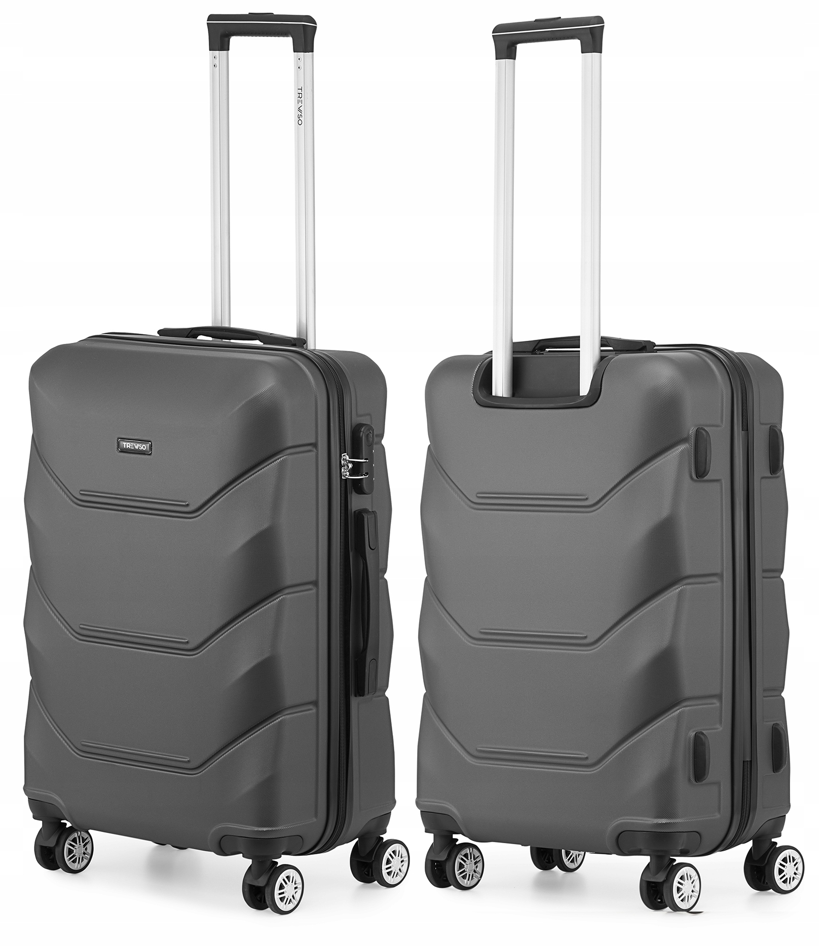 Walizka Podróżna Na 4 Podwójnych Kółkach Średnia 24 Treviso Grafitowa
