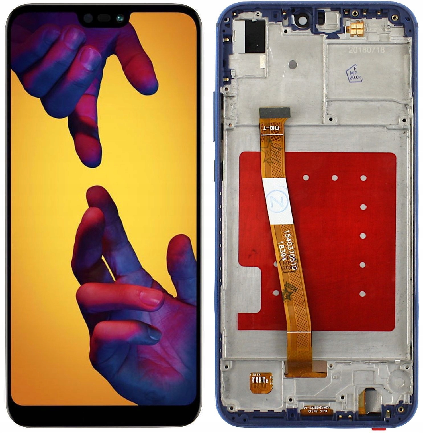 

Wyświetlacz LCD Huawei P20 Lite ramka niebieski