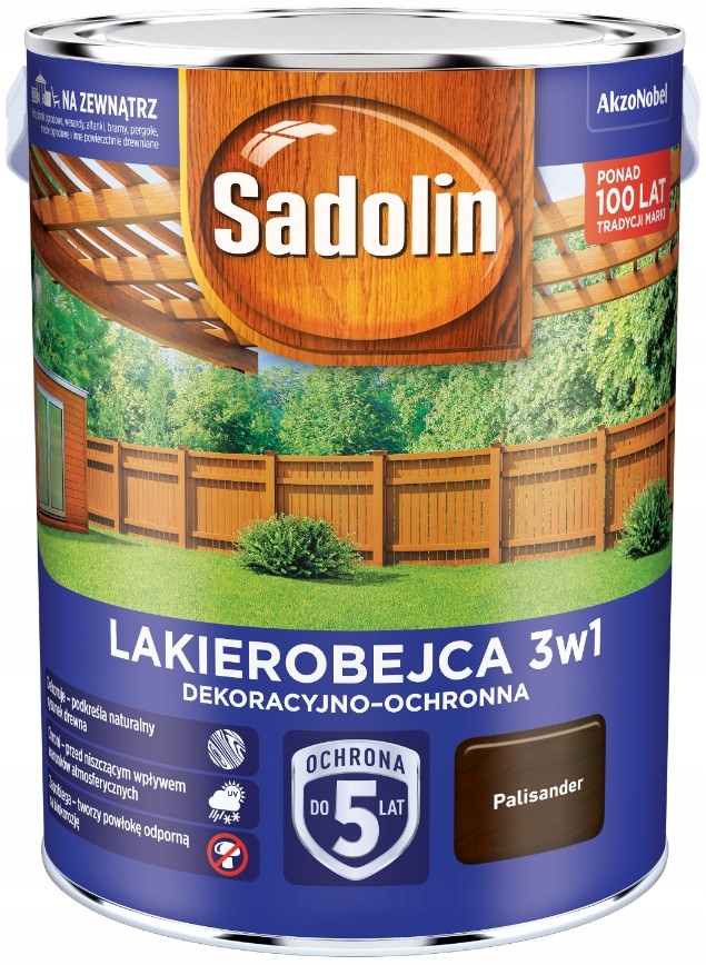 Sadolin Lakierobejca 3w1 Palisander 5L