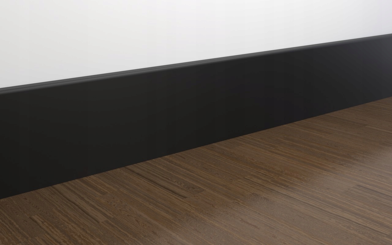 12cm CZARNA MAT Listwa Przypodłogowa MDF - gładka Szerokość 15 mm