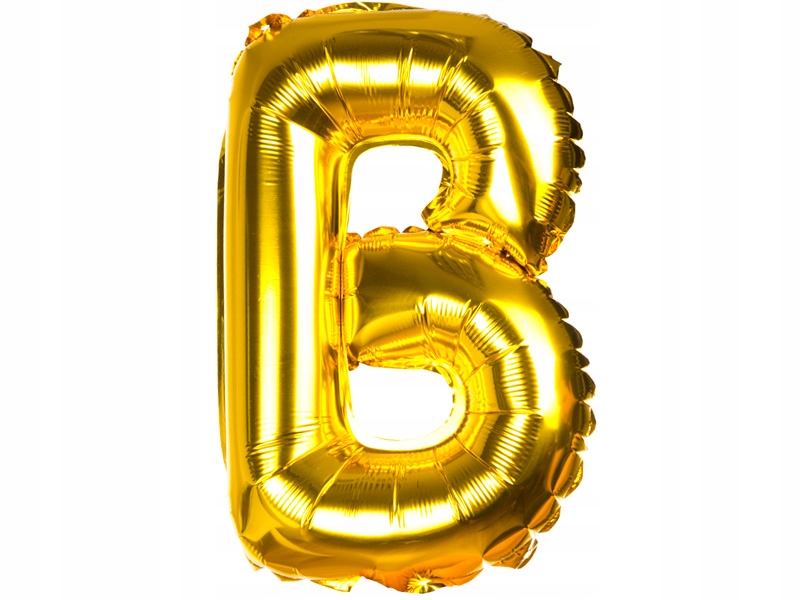 BALONY FOLIOWE LITERKI 40CM BALON LITERKA ZŁOTA B