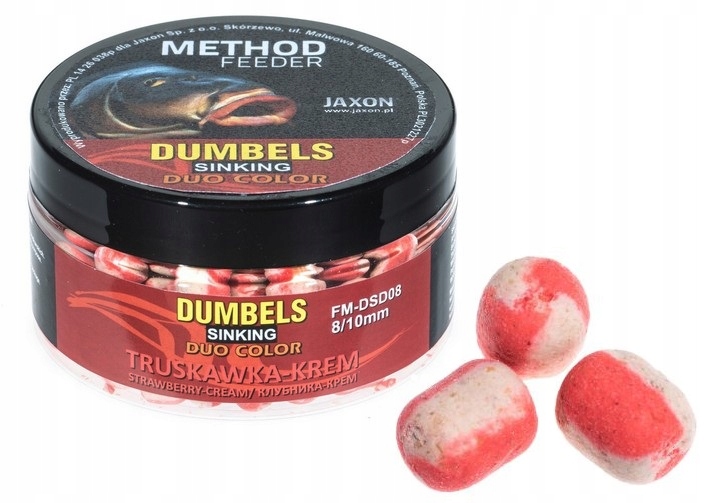 Truskawka Krem Duo Color Sinking Method Feeder Dumbels 8/10mm