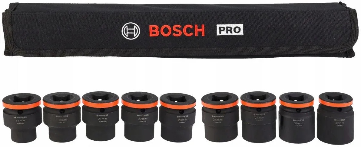 Bosch Sada 9 úderových nástavcov 3/4 17-32 mm Bosch Pro Impact
