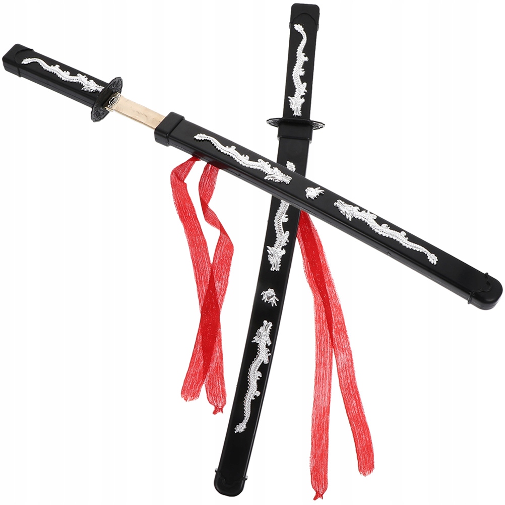 2 SZT. CZARNE PLASTIKOWE MIECZE - ZABAWKI DLA DZIECI - COSPLAY