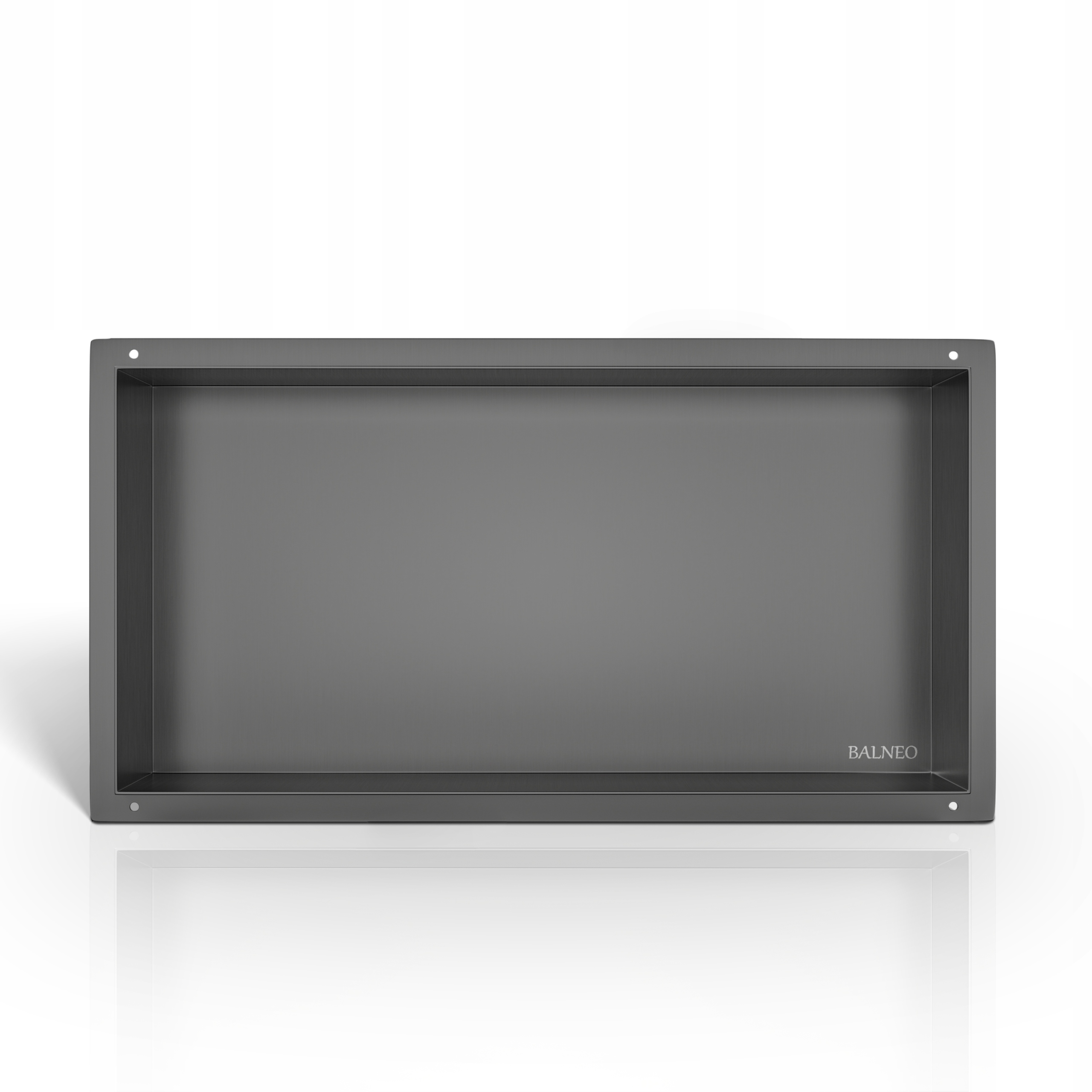 Wall-box No Rim Bezrámečková výklenková police Gun Metal 60x30x10 cm
