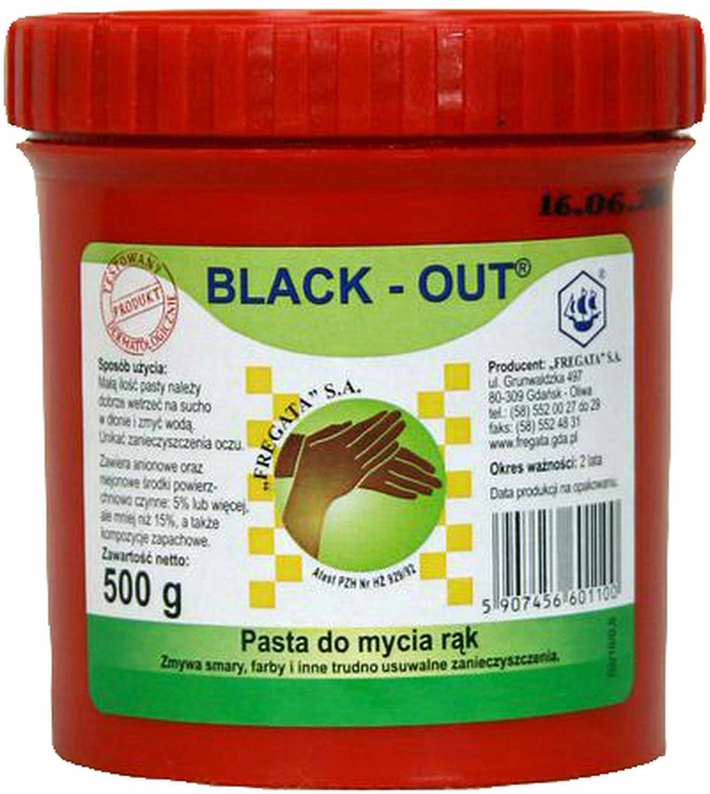 

Pasta Bhp Do Mycia Rąk Black Out 500g