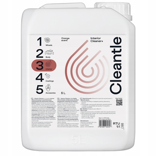 

Cleantle Interior Cleaner Do czyszczenia wnętrz 5L