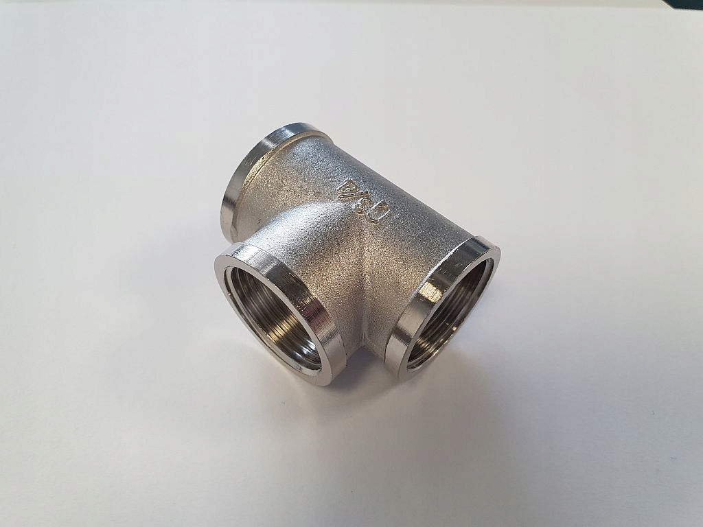 TRÓJNIK MOSIĘŻNY 3/4 CHROMOWANY MOSIĄDZ POBIAŁ