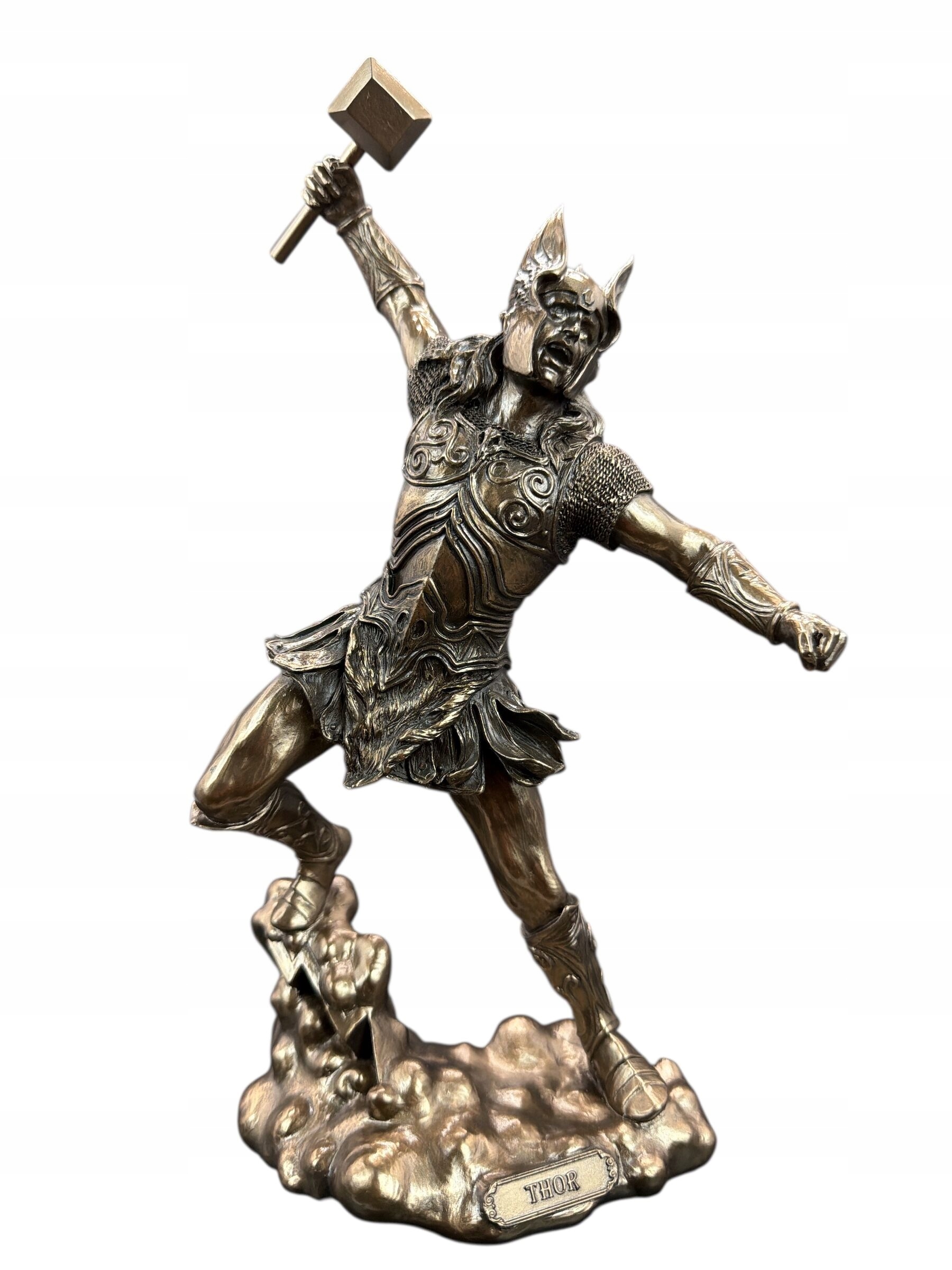 Nordický Boh búrky a bleskov Thor s kladivom Veronese (WU76419A1)