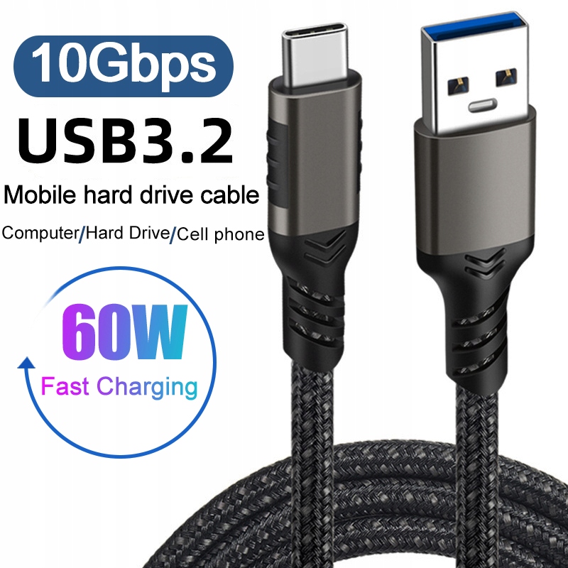 USB3.2 10Gbps kabel USB A do USB C 3.2 Gen2 kabel - Sklep, Opinie, Cena ...