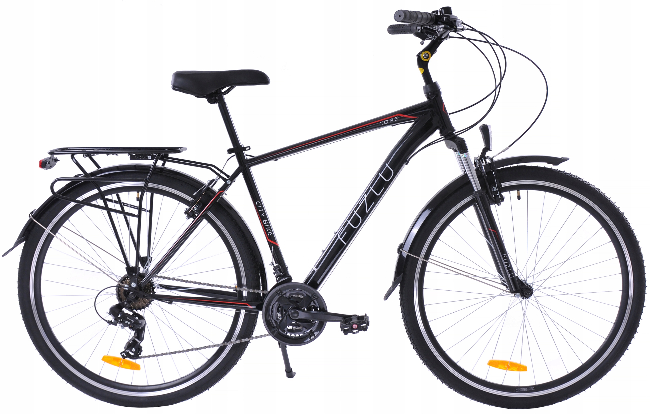 Rower trekkingowy 28 Fuzlu Core Men (20'') czarno-czerwono-biały połysk