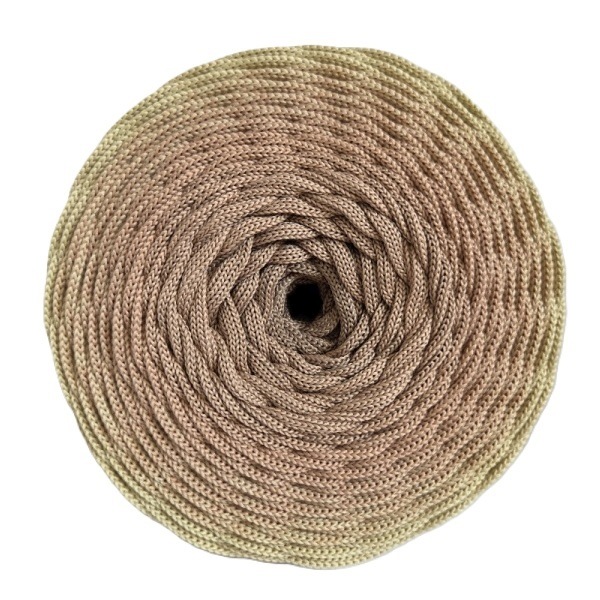 FILIpoli Ombre Polyesterová šňůra plochá 5 mm Písky pouště
