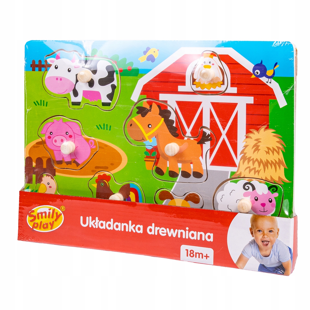 

Zwierzątka Z Farmy Drewniana Układanka Puzzle uchw