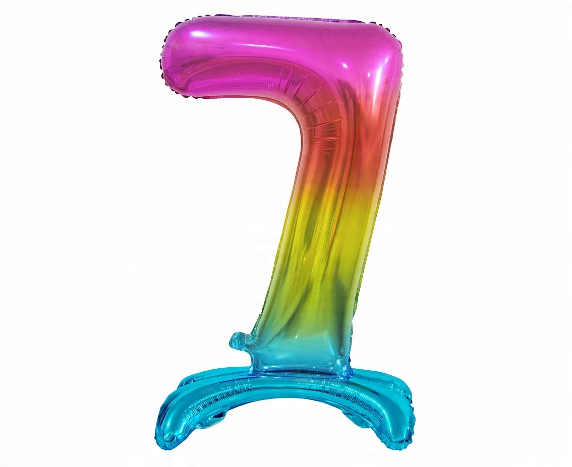 

Balon foliowy Cyfra stojąca 7 tęczowa 74 cm