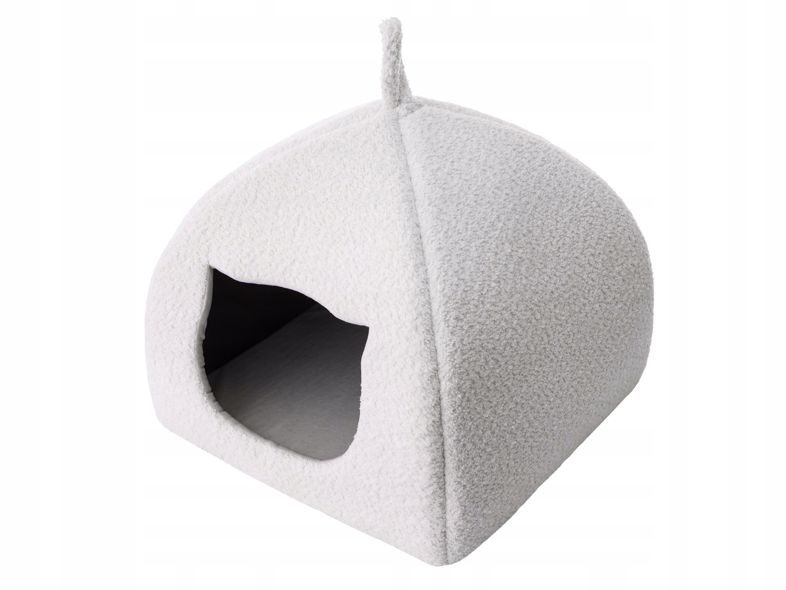 Bouda pelíšek pro kočky, domeček pro kočky se stříškou, vyjímatelná matrace 44x44