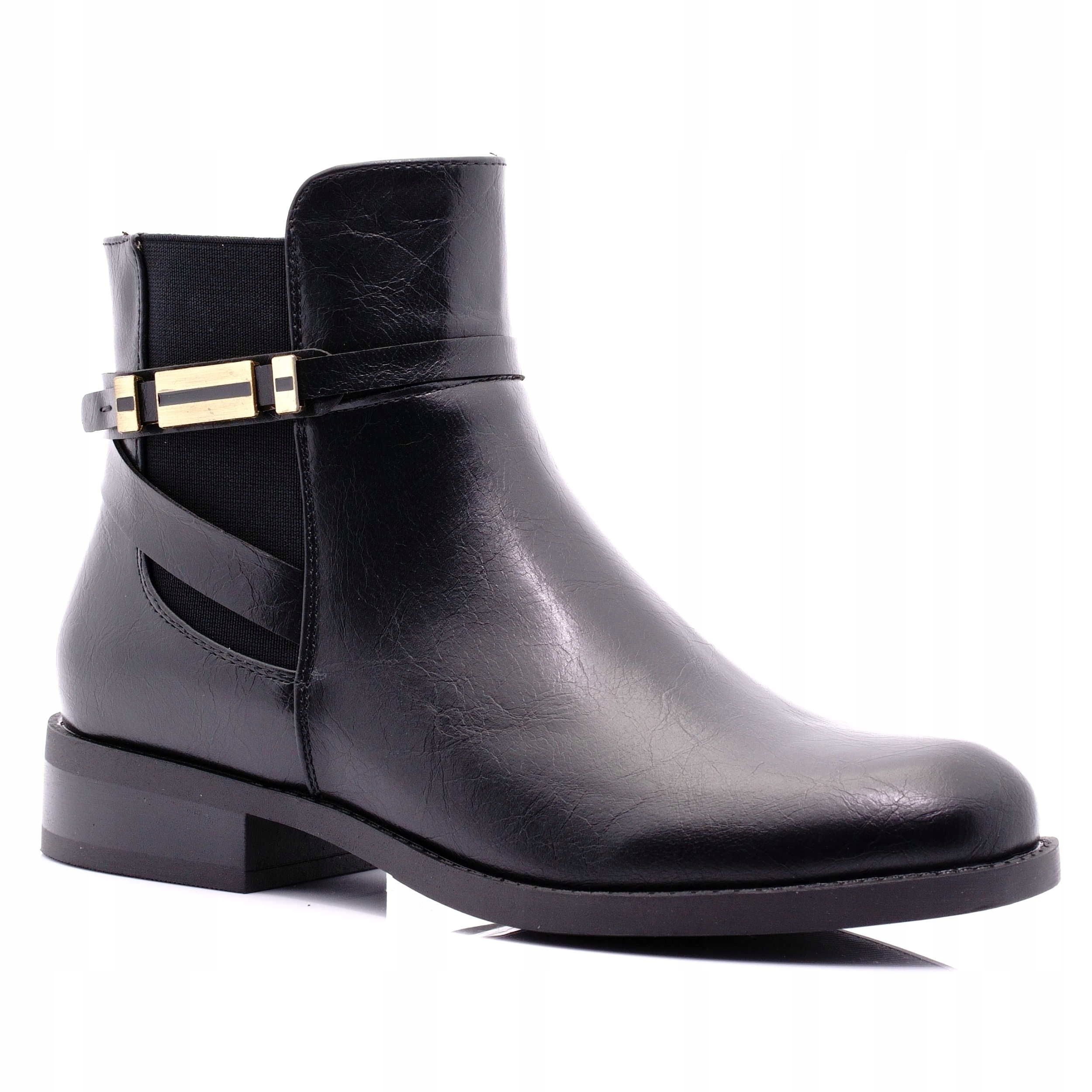 Potocki dámské kotníkové boty s plochým podpatkem velikost 39, černé lodičky