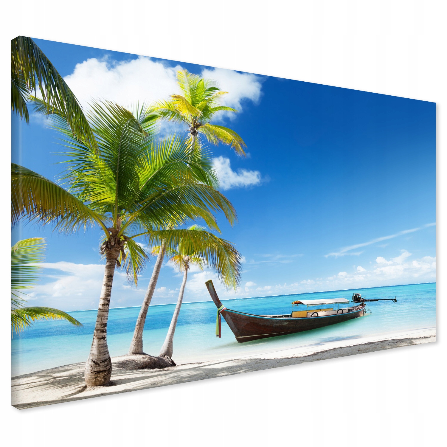 

Obraz na płótnie plaża morze łódź 120x80