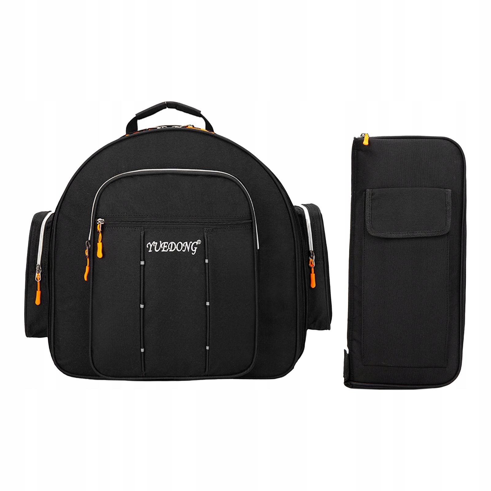 Multifunction Snare Drum Bag Adjustable Strape Thick Padded Practice Orange