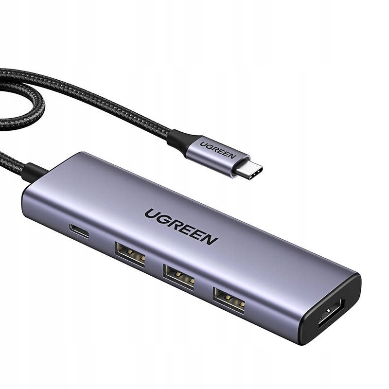 Hub Ugreen CM511 5v1 Usb-c Hdmi 3x Usb 3.0 Pd (stříbrný)