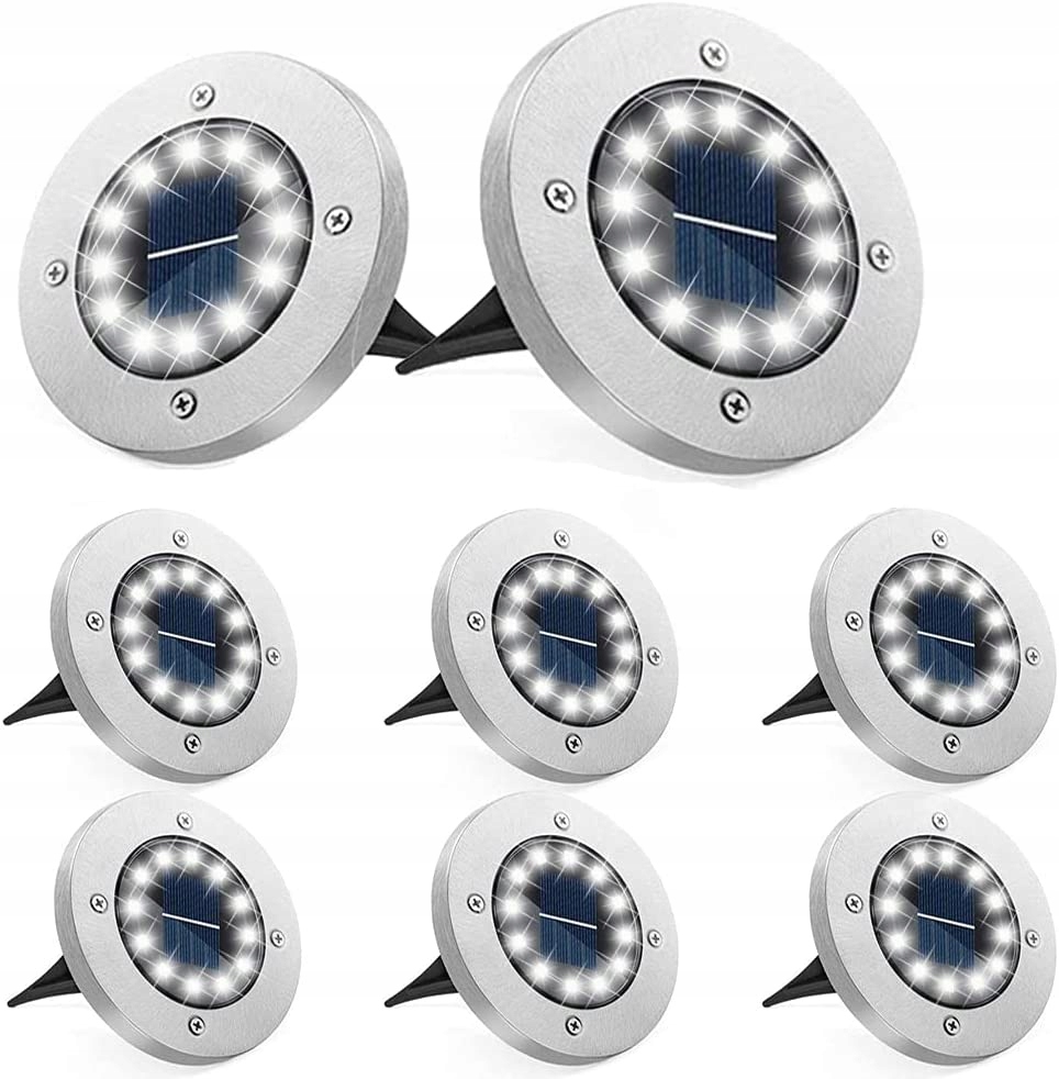 

8szt Lampki Solarne Ogrodowe Do Ogrodu Led Wbijane